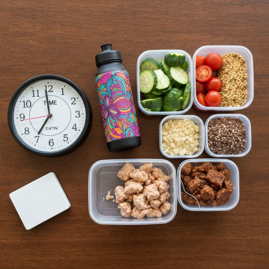 Intermittent fasting schedule concept