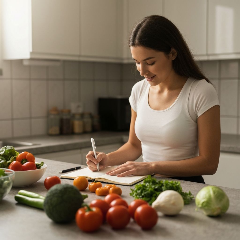 Healthy meal planning and daily routine